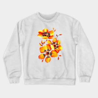 Sparaxis Perennial Gardening Flowers Watercolor Crewneck Sweatshirt